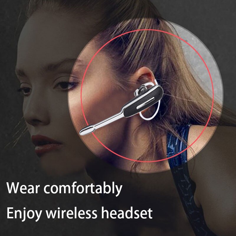 Draadloze Bluetooth Oortelefoon Oorhaak Handsfree Business Sport Stereo Headset Auriculares Met Mic Voor Samsung Smart Phone Android