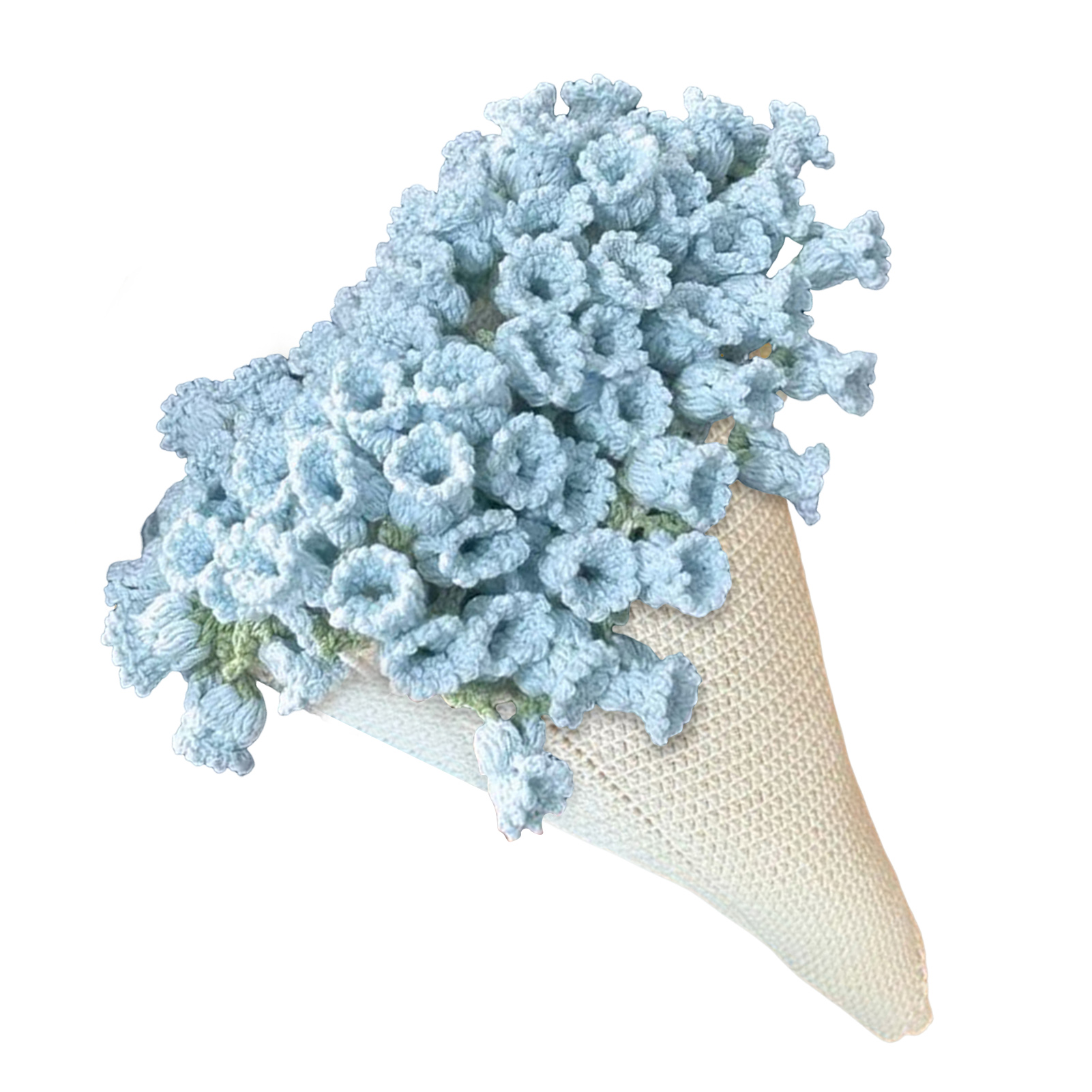 Gehaakt bloemenboeket Diy handgeweven bloemboeketdeken Ultrazacht ademend romantisch gebreide bloemen gooien dekens: marine