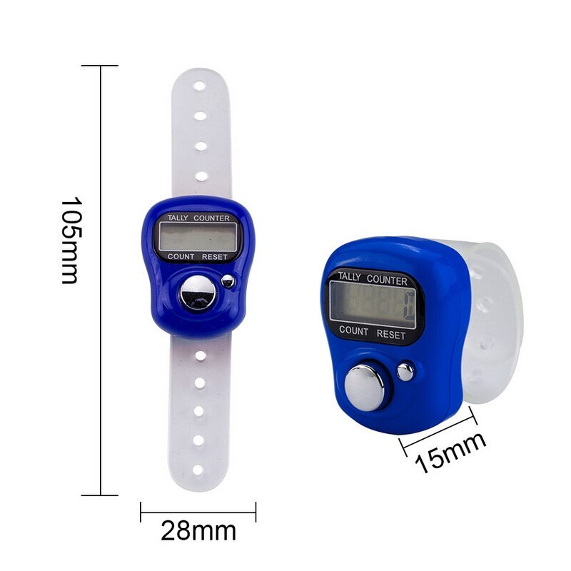 Mini Stitch Marker And Row Finger Counter LCD Electronic Digital Counter For Sewing Knitting Weave Tool