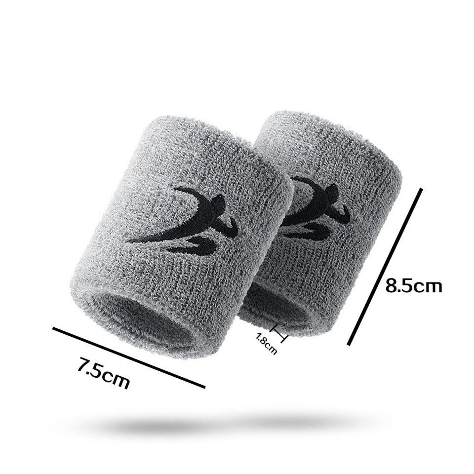 GOBYGO Cotton Elastic Wristbands Gym Fitness Gear Support Power Weightlifting Wrist Wraps for Basketball Tennis Badminton Brace