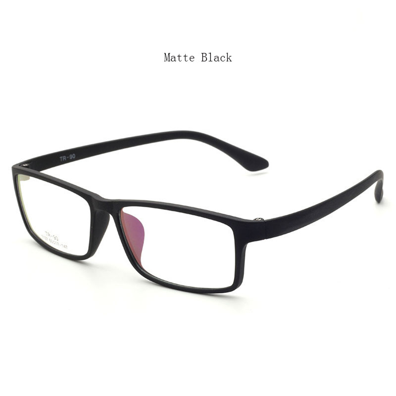HDCRAFTER Große 160mm Übergroße Lesebrille TR90 Männlichen Brillen Rahmen Männer Rezept Myopie Brillen Rahmen Ultraleicht: Black