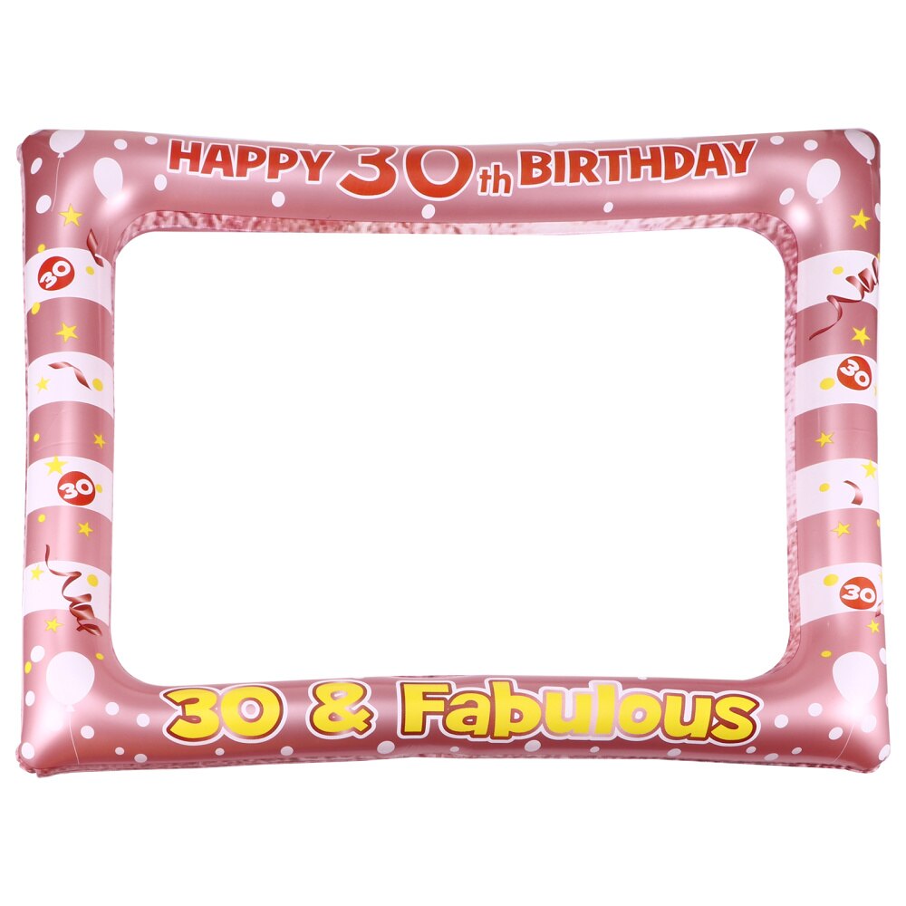 1 Pc Birthday Inflatable Photo Frame PVC Party Photo Props Supply for Age 18: 30 years old