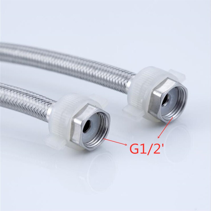1pair Faucet Plumbing Hose 30cm Angle Valve Connector Stainless Steel Toilet Flexible Hose for Bathroom