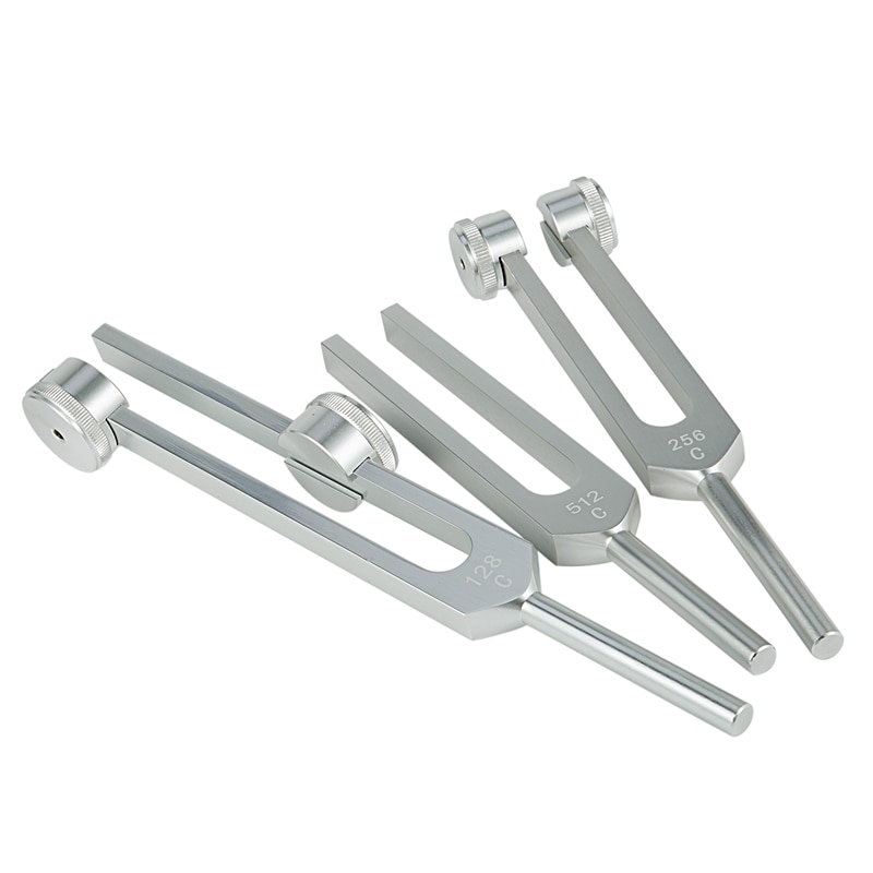 Lot de 3 pièces aluminium sensoriel diapason C 128 256 512