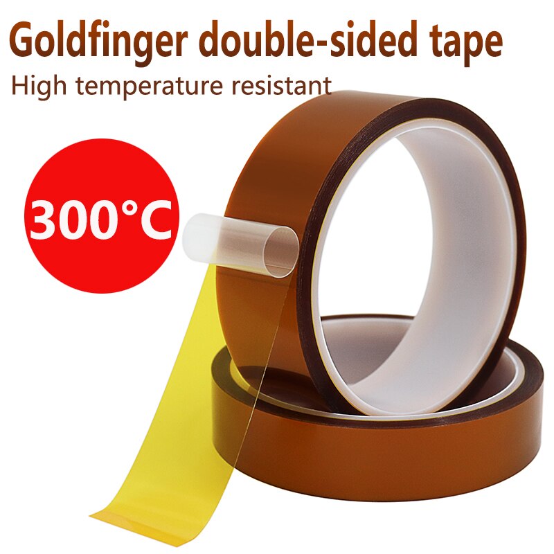 10Meters/Roll High Temperature Polyimide Double-Sided Tape 3D Printing Board Electronic Components Heat Insulation Protection