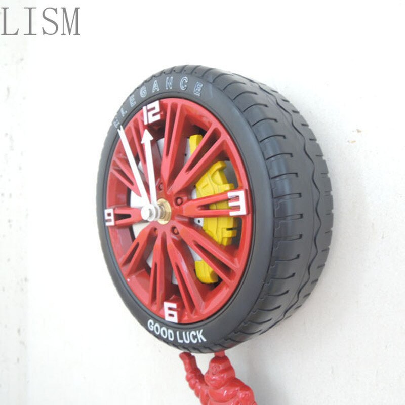 Moda kreatywna opona huśtawka mały zegar ścienny uczeń obudzić zegar prezent urodzinowy prezent domu