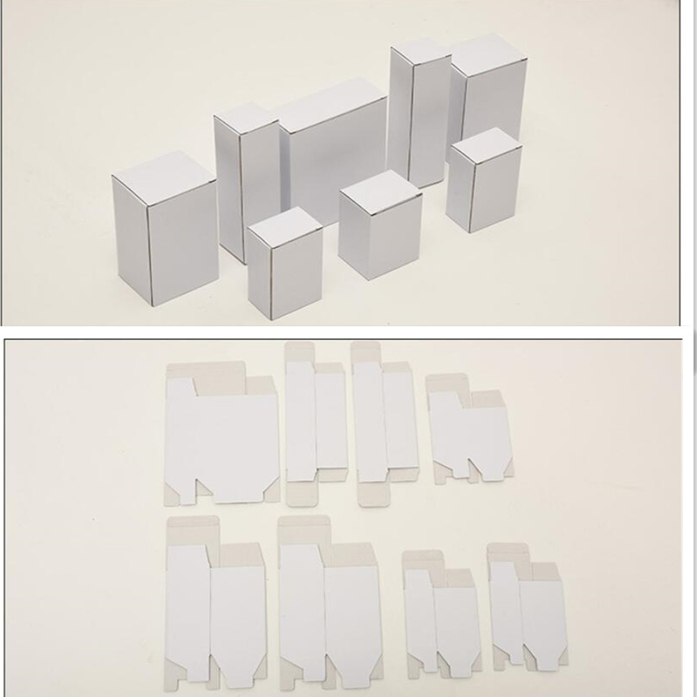 10Pcs White Cardboard Packaging Box Thicken 3 Layer Corrugated Box Paper Courier Box for