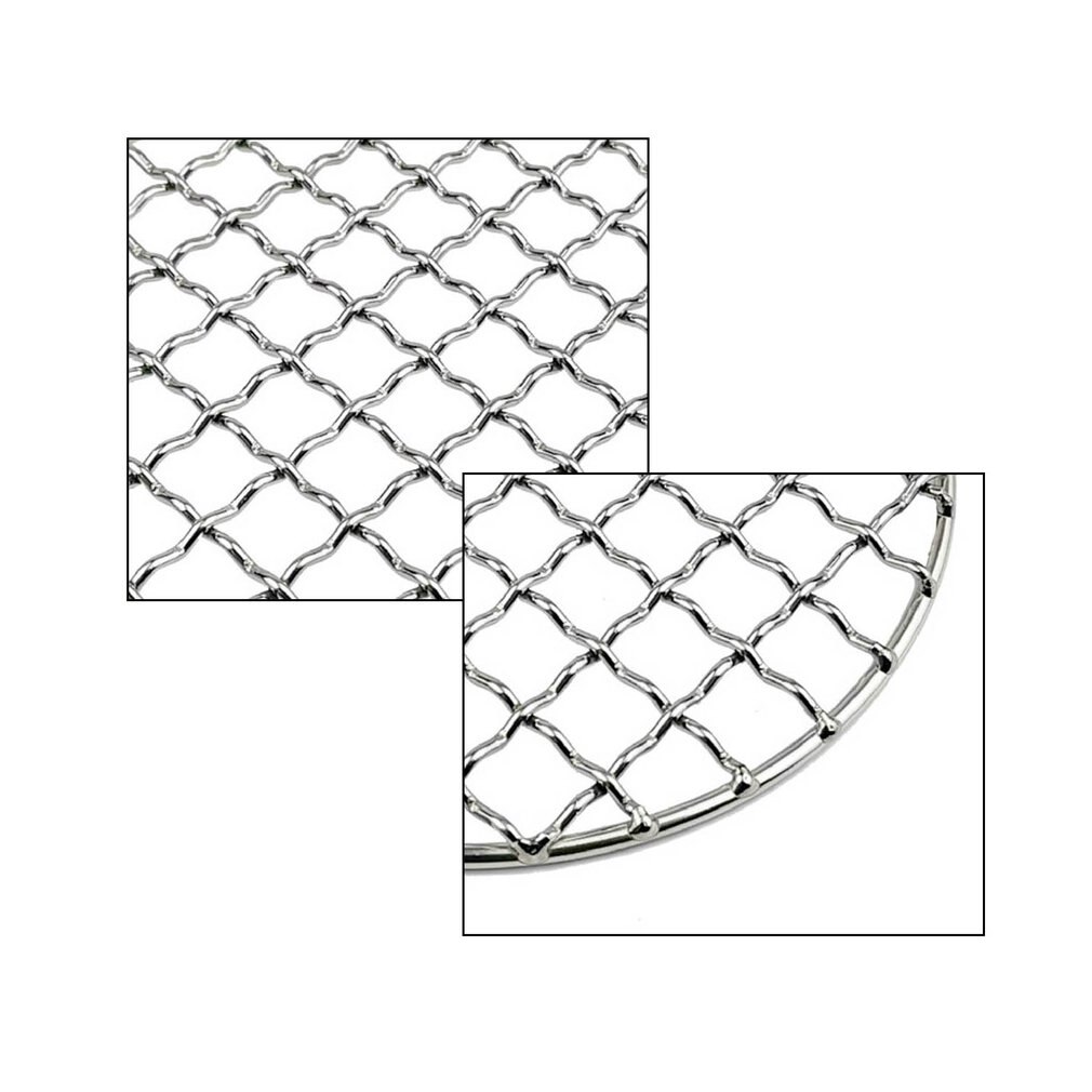 1Pcs Stainless Steel BBQ Grill Wire Mesh Rack BBQ Cooking Grill Net Racks Holders Kitchen Outdoor Cook Tools BBQ Mesh Rack