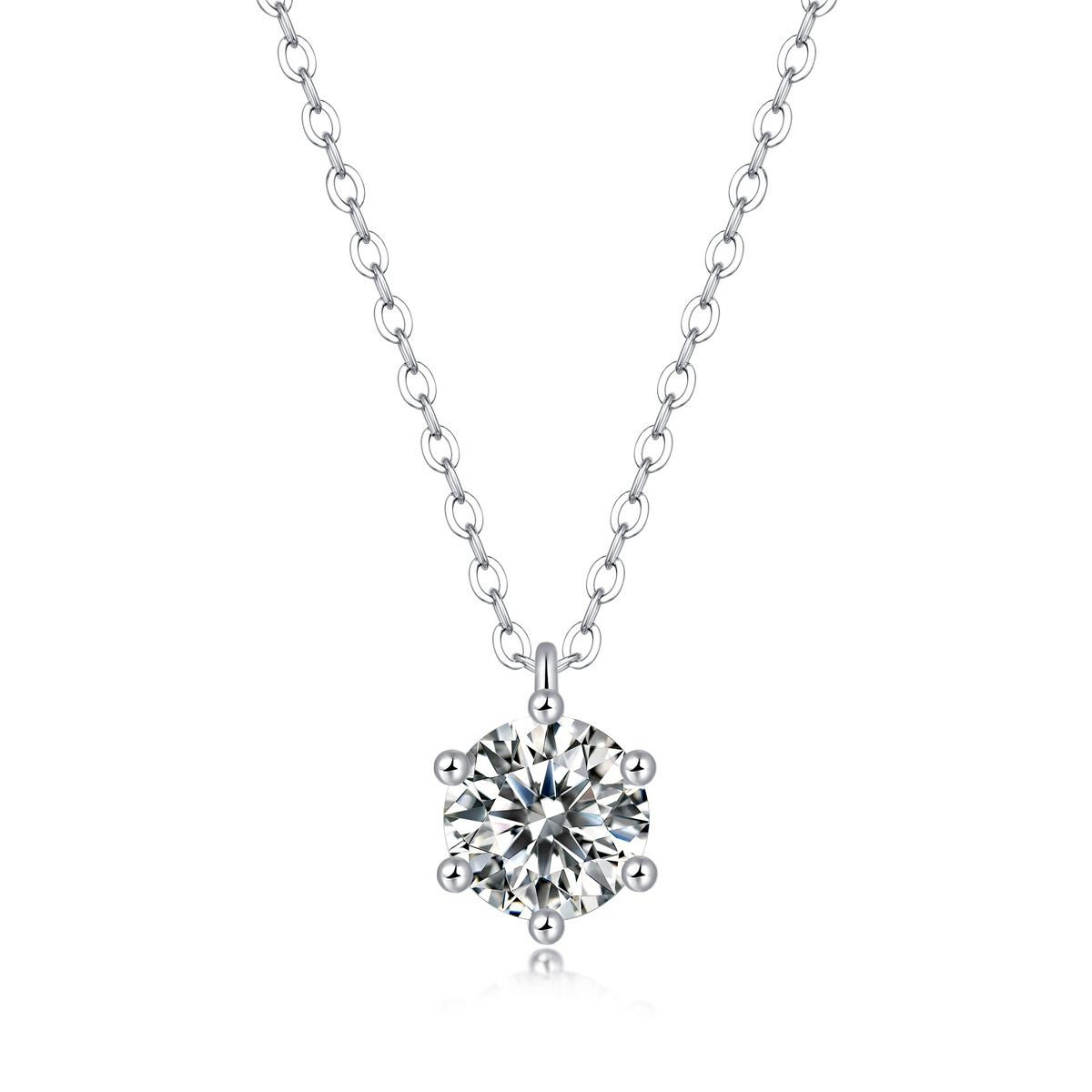 Collana semplice con ciondolo con strass in zircone di cristallo alla moda per le donne Fascino in oro bianco con catena a clavicola Collana da sposa