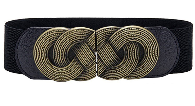 Mode Zwarte Cumberbanden Dame Brede Elastische Lederen Riem Jurk Jas Buikband Ceinture Luxe Gordel Rode Vrouwen: style 4 black color