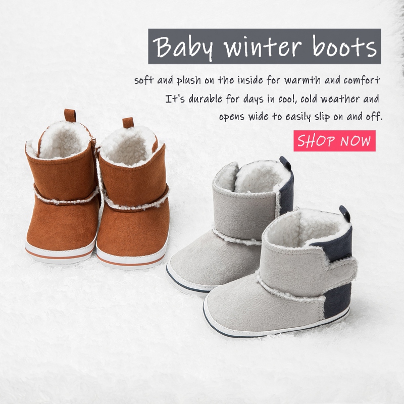 Pasgeboren Peuter Warm Pluche Laarzen Winter Harige Babyschoenen Baby Meisjes Jongens Schoenen Zachte Zool Pluizige Sneeuw Booties Voor 0-18M