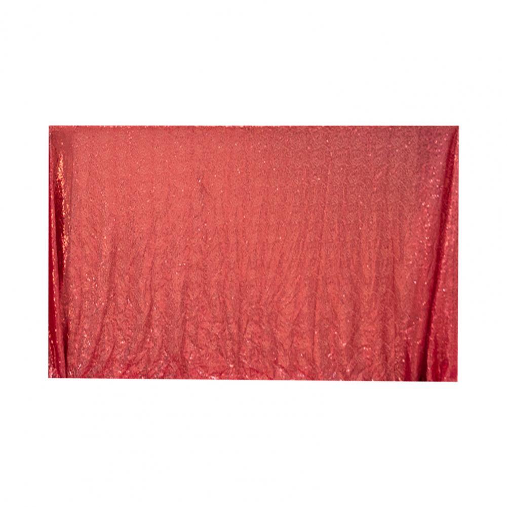 Sequin Tablecloth Shiny Polyester Party Table Cover Exquisite Detailed Party Table Cover for Hotel Dining Table Cover: Rose Red