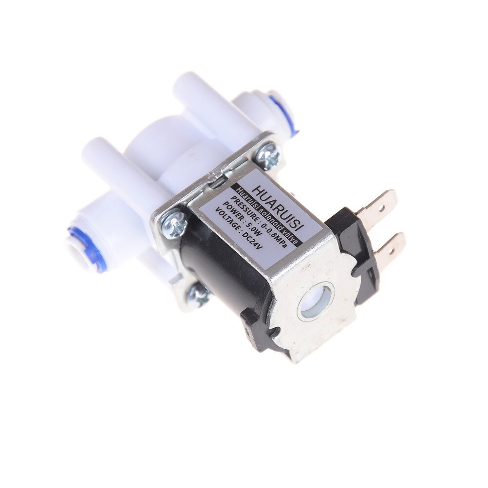 Válvula solenoide elétrica de água 24v 1/4 &quot;, conexão de mangueira para ro, sistema puro de osmose reversa, controlador ro, 1 peça
