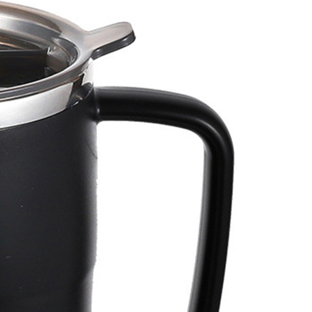 Stainless Steel Insulated Coffee Mug With Sliding Lid Vacuum Travel Mug With Handle Camping Tea Flask For Cold Drinks