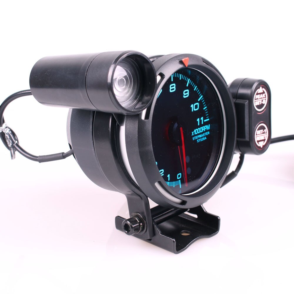 Difi BF Tachometer 3.75Inch 7 Colors 0-11000 RPM Gauge With Stepper Motor and Car Shift Light For Car Gauge