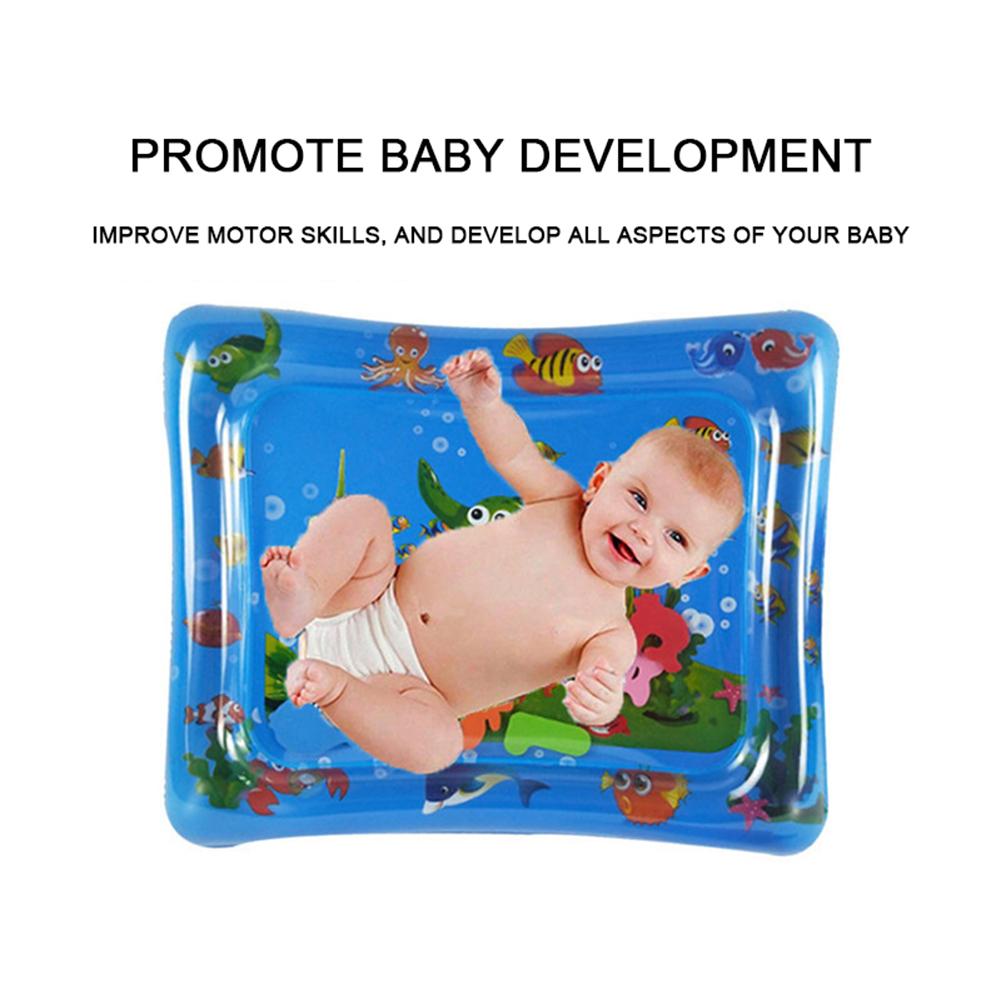 Baby svømmemåtte oppustelig tykkere pvc spædbarn mave tid vand lege center aktivitetsmåtte til babyer