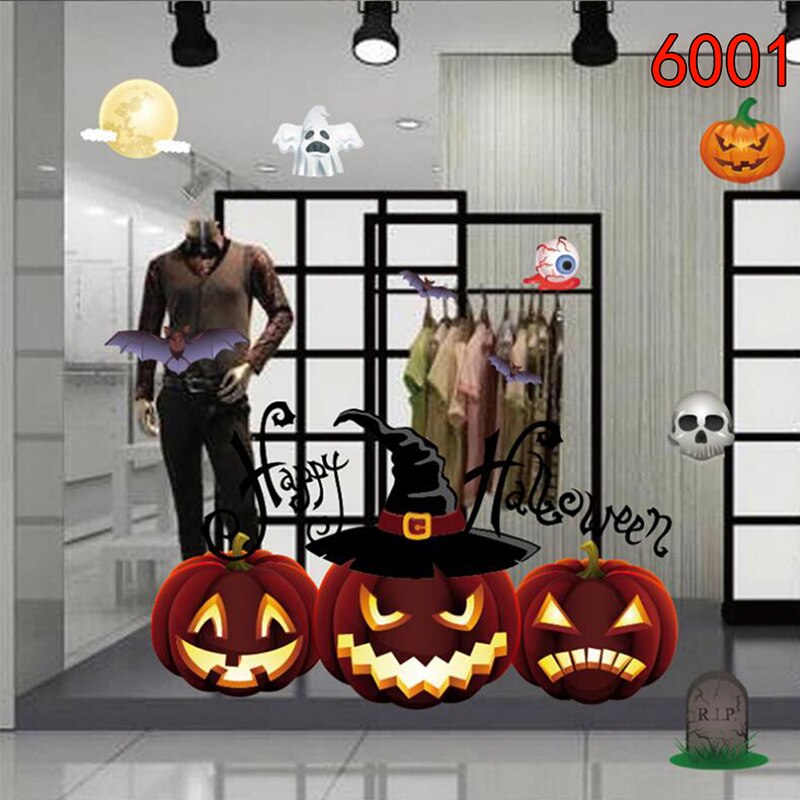 Halloween seinätarra ikkuna kodin sisustus tarra koriste joulukoriste halloween seinätarra riipus näyteikkunaan: Musta