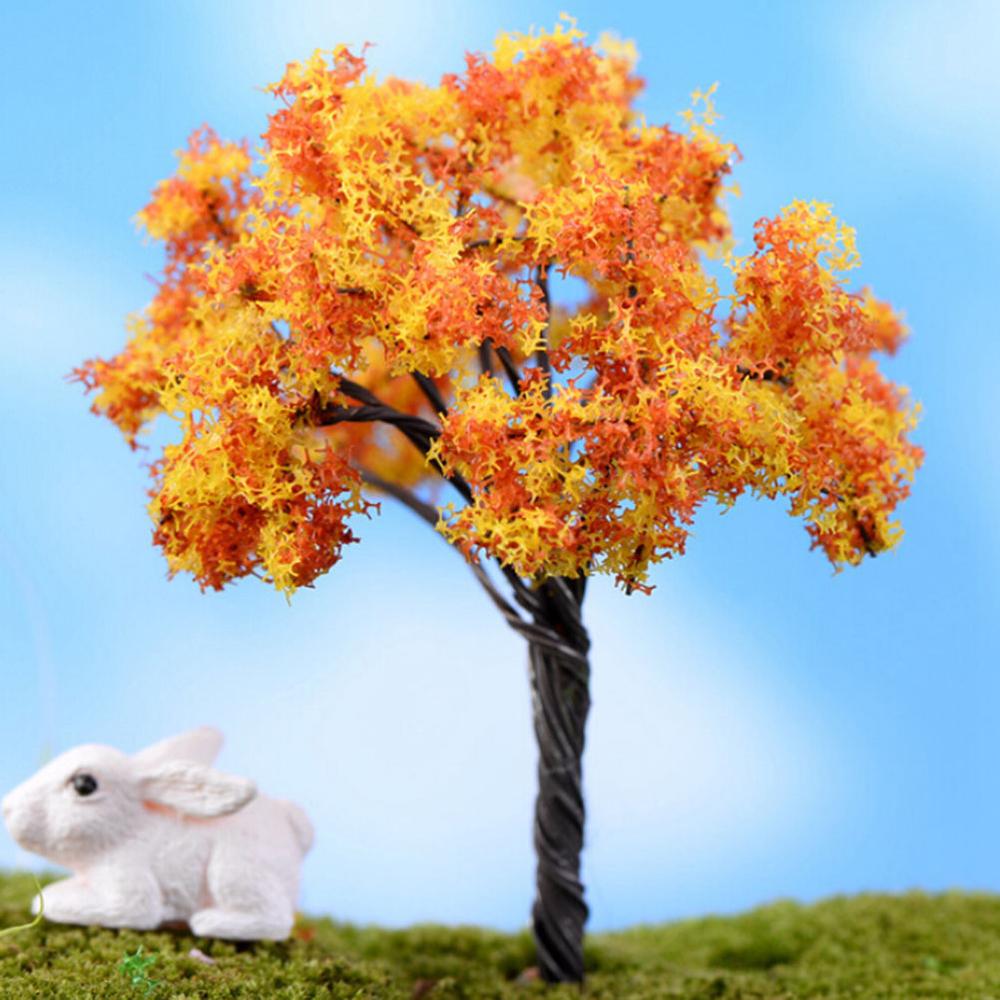 1 stk mini tre terrarium plante figurer hage miniatyr harpiks håndverk mikro landskap bonsai kunstig fe hage forsyninger: 6