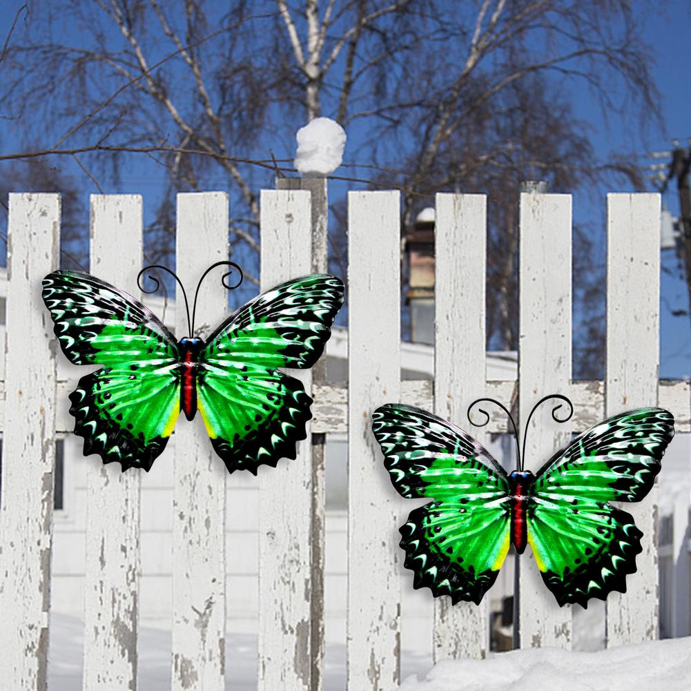 Style 3D Metal Butterfly Decor Inspirational Garden Wall Decor Sculpture Fridge Stickers Room Decoration
