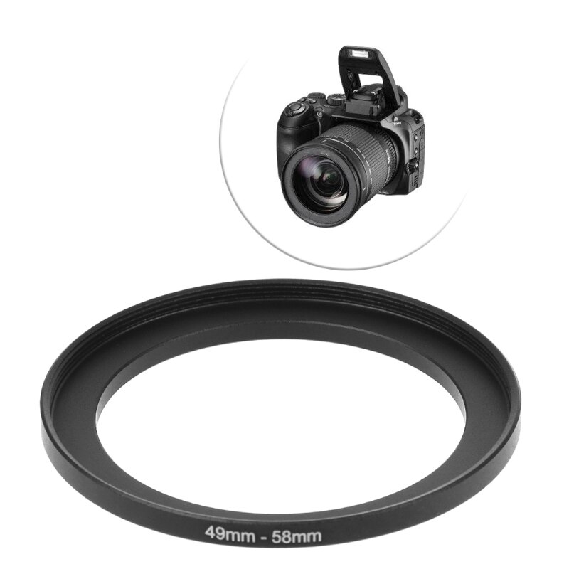 49Mm Tot 58Mm Metalen Step Up Ring Lens Adapter Filter Camera Tool Accessoires G88D