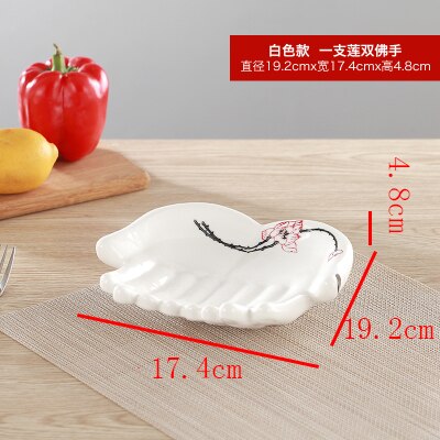 Ceramic Dinner Plate Fish Sculpture Desktop Decoration Steak Sushi PlateRestaurant Table Decoration PlateExquisite: D