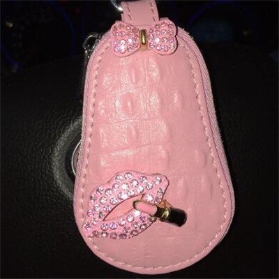 Bolsa borboleta com strass feminina, bolsa para chaves de carro rosa preto escolher 2019 moda coreana: pink lip print