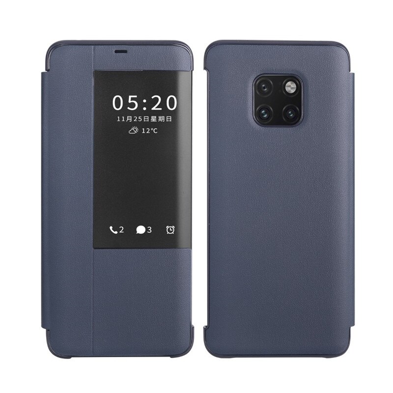Huawei Mate 20 Pro Flip Case Cover Original Huawei Mate 20 case Smart Touch clear View Leather phone Case mate20 funda capa bag: Huawei mate 20X / Gray