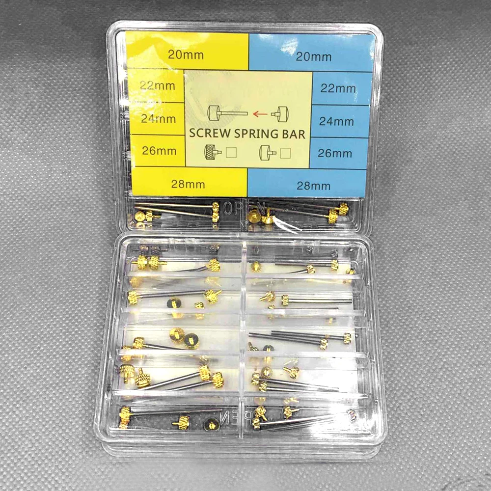 10 Sizes Watch Band Screw Spring Bar Strap Link Pins Repair Tools Watch Parts Lug Screw Steel Spring Bars Watch Accessories