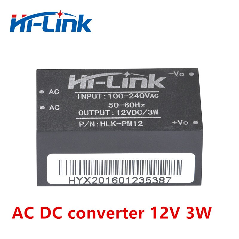 Frete grátis módulo de fonte de alimentação ac dc, módulo de potência de alta ligação 220v 12v HLK-PM12