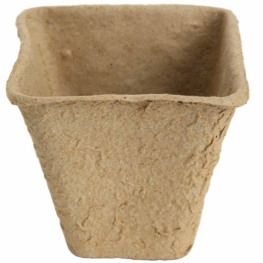 50pcs Square plant grow pot Paper 6/8cm Nursery Cup Starters garden flower pots Herb vegs Kit Biodegradable Home gardening tools: 2.4 inch 50pcs