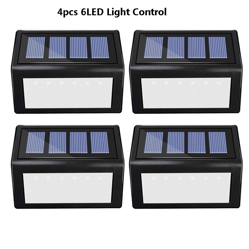 30/40 LED Outdoor Solar Light PIR Motion Sensor 4pcs Solar Wall Lamp Waterproof Energy Saving Emergency Garden Yard Lights: 4pcs 6 LED