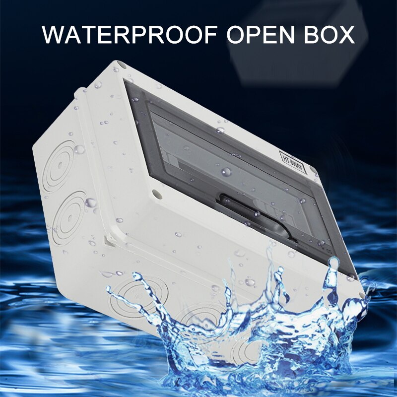 8 Way Plastic Electrical Distribution Box Waterproof MCB Box Enclosure Box Junction Box HT Series