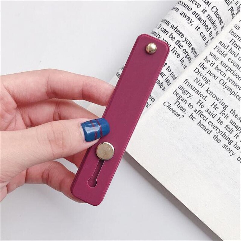 Polsband vinger ring grip mobiele telefoonhouder standaard duwen trekken sticker pasta universele handband auto telefoonhouder beugel: M