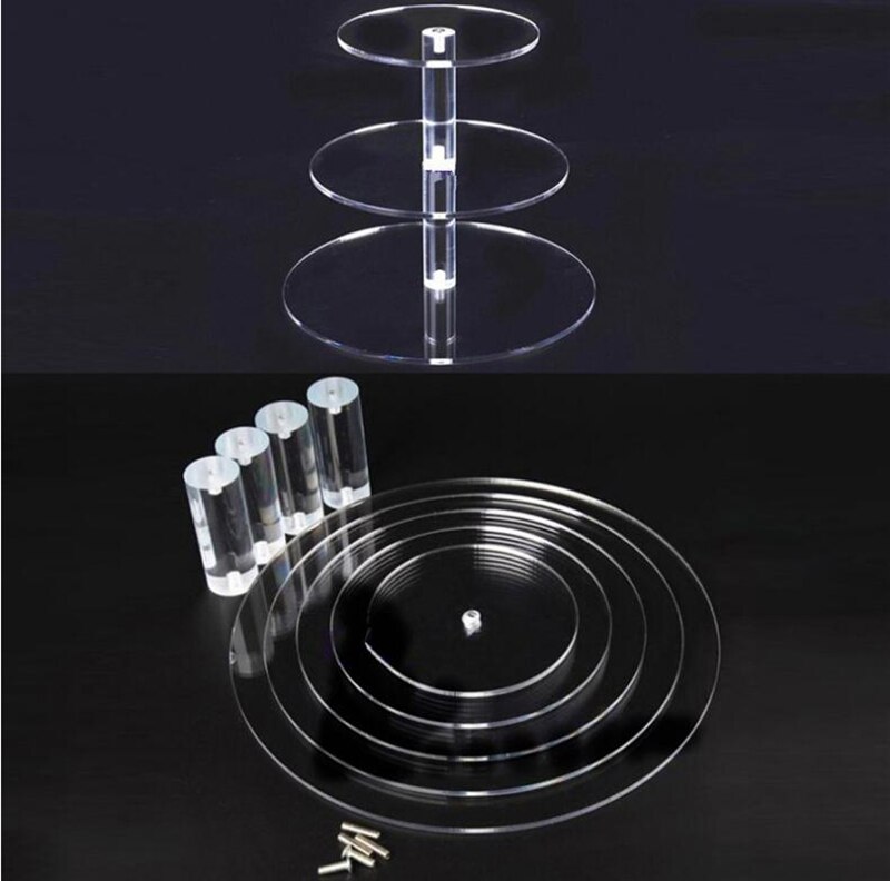 3/4/5/6/7 Tier Acrylic Wedding Cake Stand Crystal Cup Cake Display Shelf Cupcake Holder Plate Birthday Party Decoration Stands