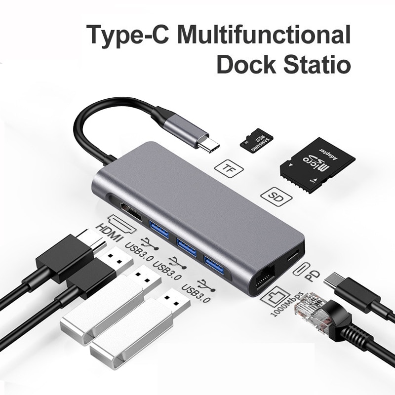 Docking Station for Macbook Pro Macbook Air/Huawei Matebook HP Dell xps Latitude Acer ASUS Lenovo Thinkpad Yoga USB C Dock