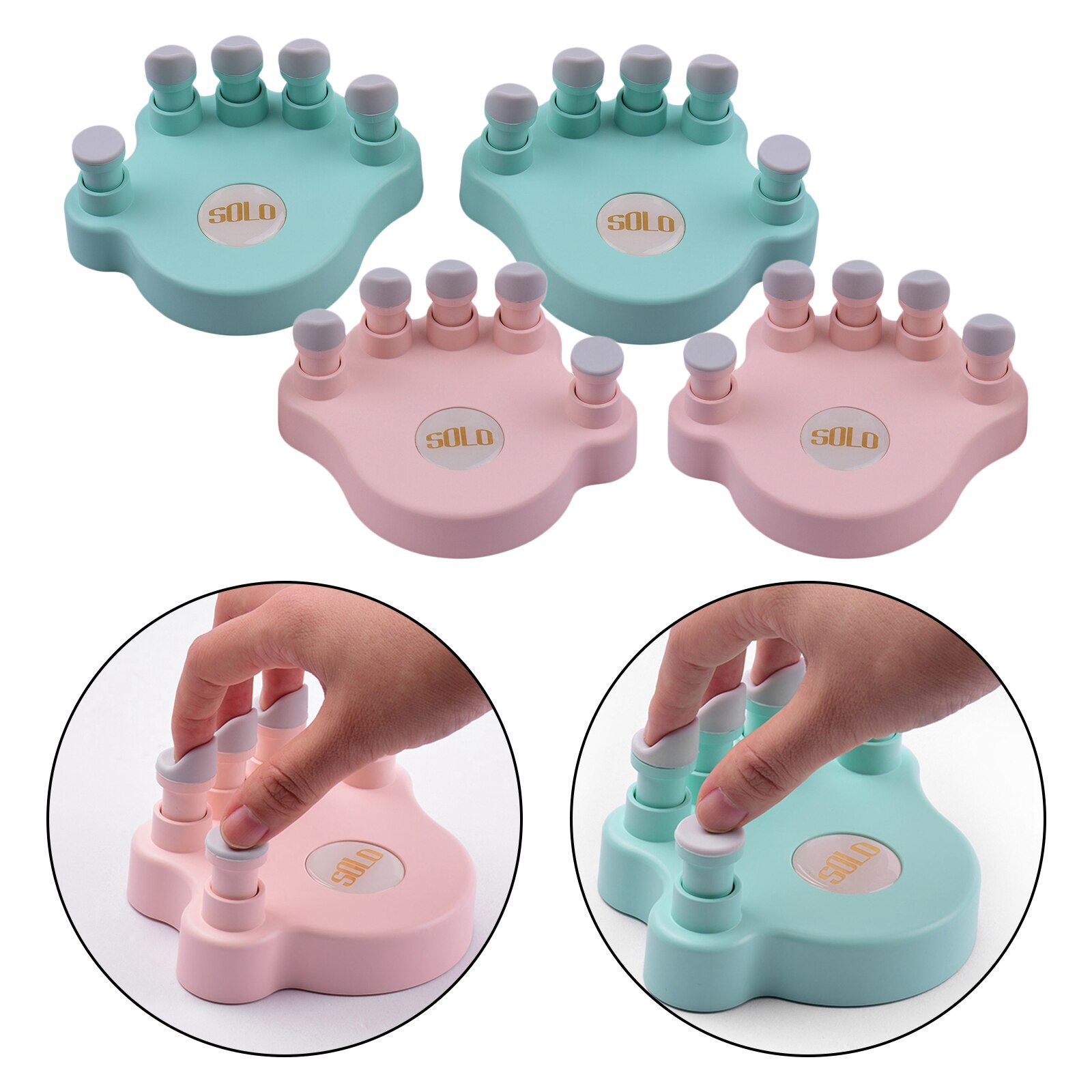 Piano Finger Trainers Strength Training Tools Finger Correctors Soft Finger Pads Piano Keyboard Finger Training 5 Round Keys