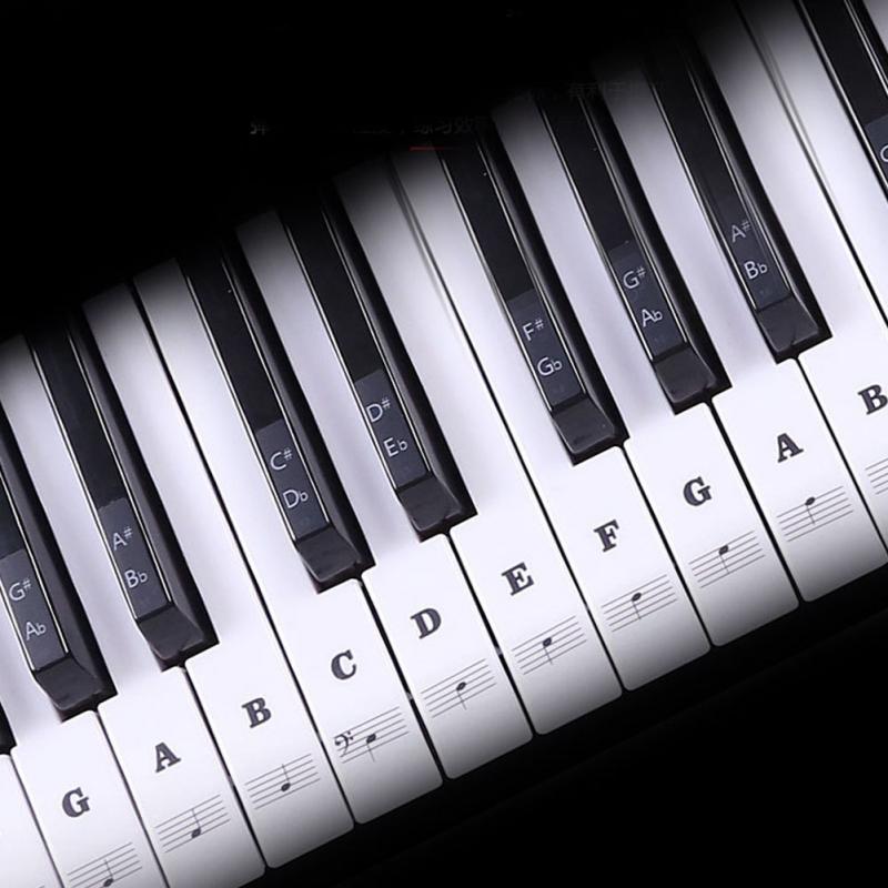 Transparent Detachable Music Notes Piano Keyboard Stickers 37/49/54/61 Or 88-key Piano Sticker Symbol