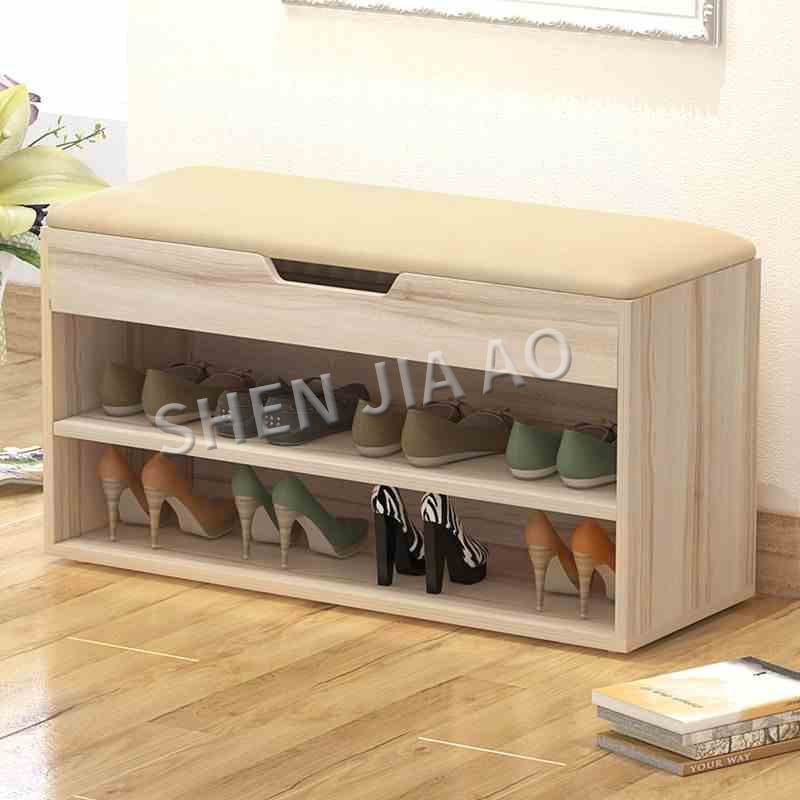 Multifunctional Cloth Stool Shoe Bench Storage Stool Chair Small Cabinet Simple Style Storage Box Stool 1PC