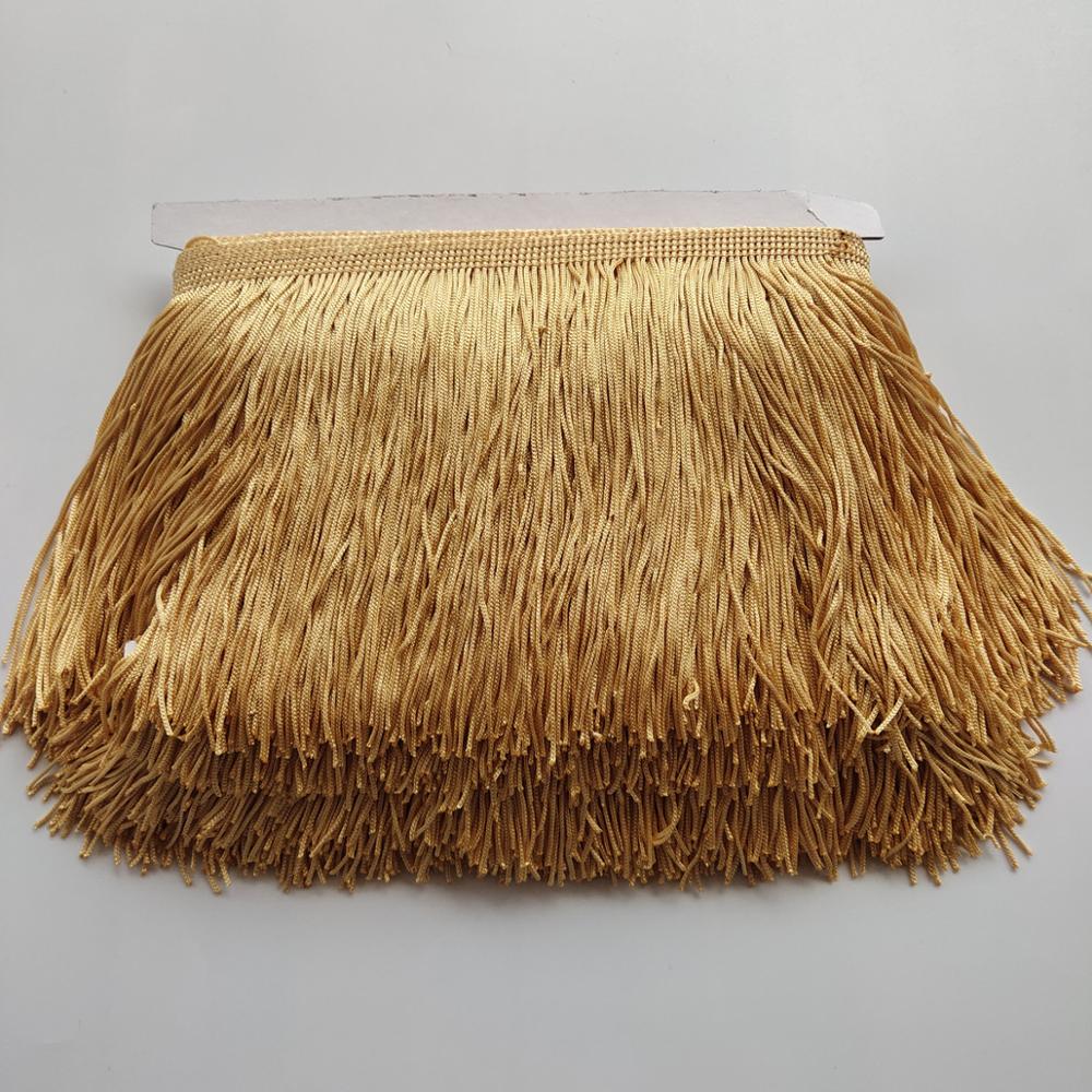 1 meter 15cm lange brune blonde frynser trim polyester kvast frynser trimning diy latin kjole scene klæd tilbehør