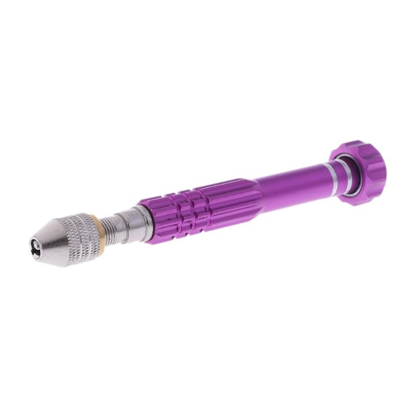 Colorful Drill Bit Aluminum Case Hand Drill + 10pcs Twist Drills Models Tool Y4UD