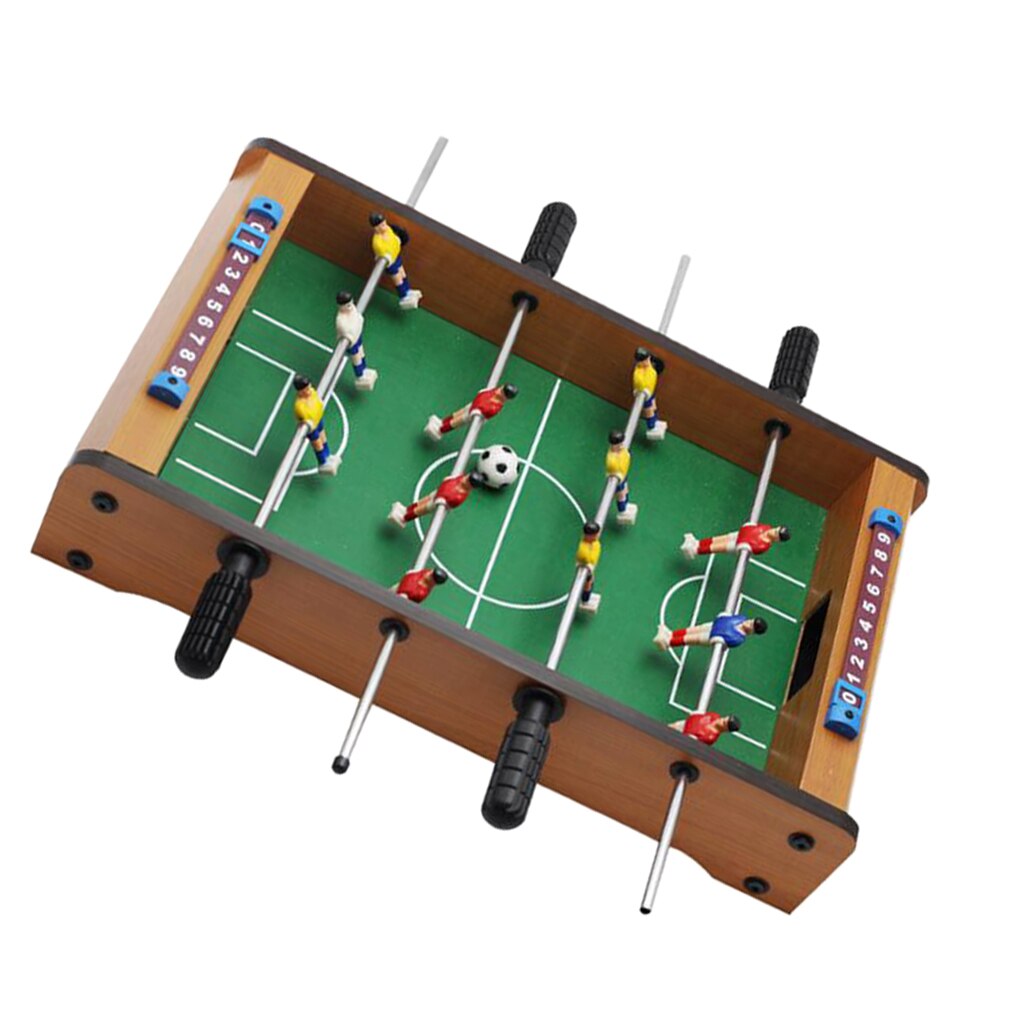 Mini Futbolín de mesa para adultos y niños, conjunto de juego de fútbol de mesa portátil con 2 pelotas y portero de puntuación