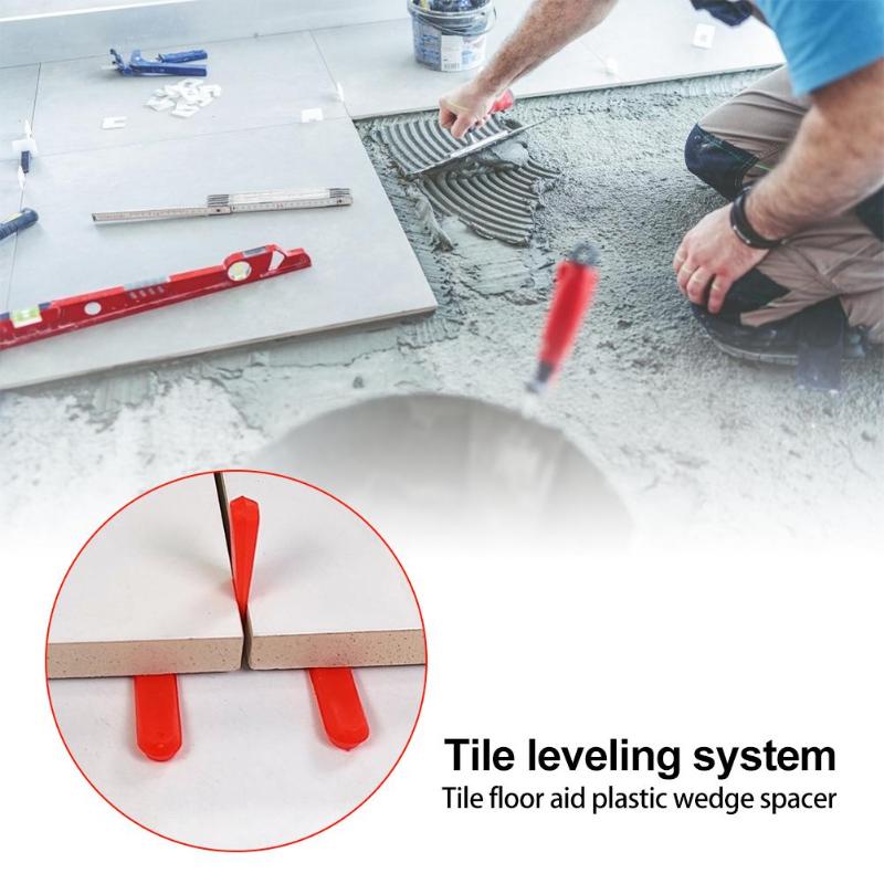 100 unids/set nivel cuñas crucetas para suelos de azulejo de pared, sistema de nivelación
