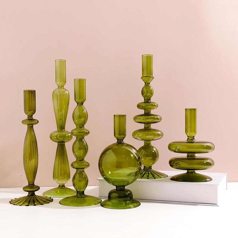 Candelabro de cristal europeo de lujo para decoración del hogar, soporte de palo de vela de boda, centro de mesa, gafas Vintage