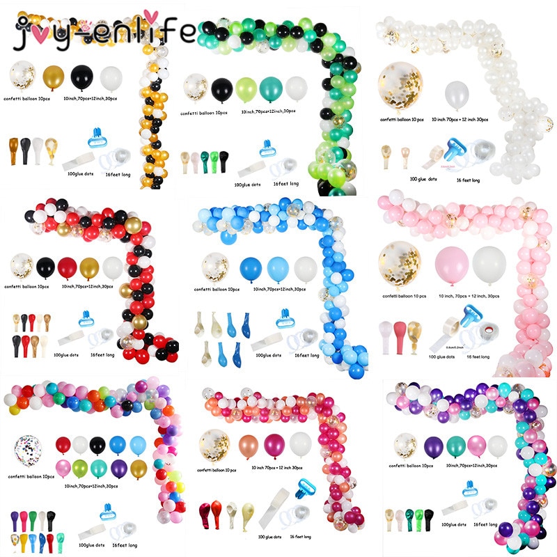 113Pcs Multicolor Ballonnen Guirlande Boog Kit Confetti Latex Ballon Verjaardag Bruiloft Baby Shower Anniversary Party Decoratie