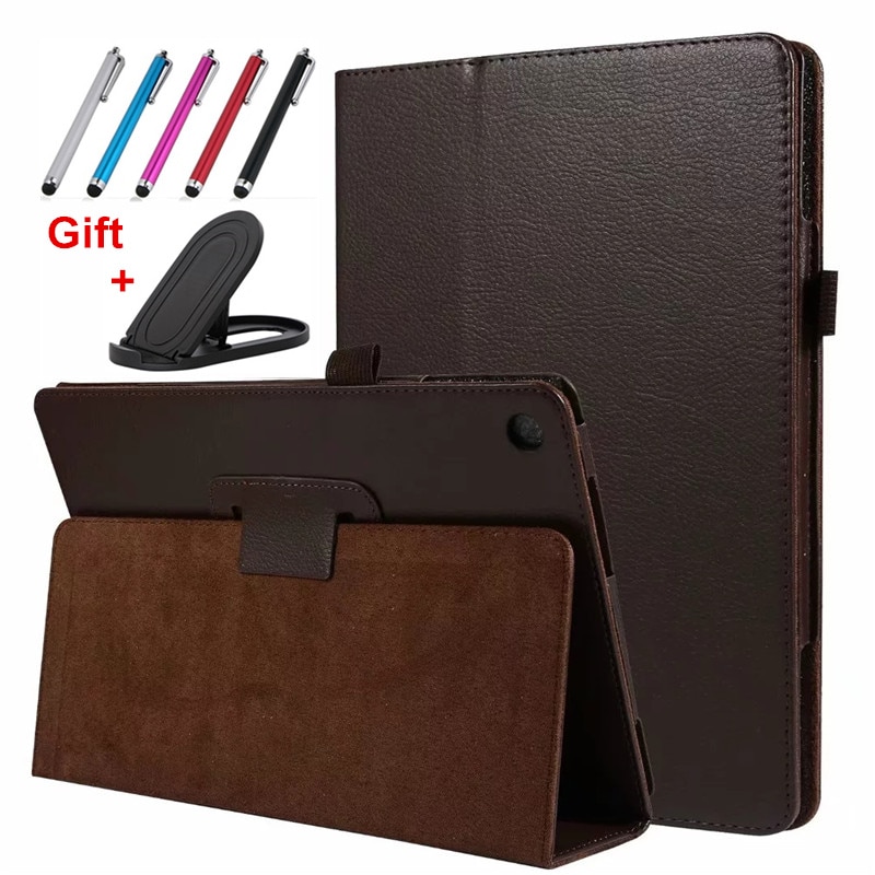 Tablet Case For Huawei MediaPad M5 Lite 10 PU Leather Folding Stand Cover For Huawei M5 Lite 10 BAH2-W19/L09/W09 Case + Pen