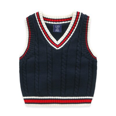 3-8y Baby Kinderkleding Trui Vest Roupas Infantis Winter College Stijl V-hals Jongens Kleding Meisjes Gebreide Vest Vesten
