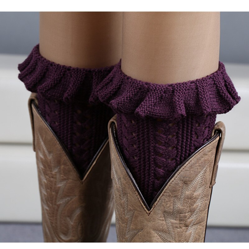 Women Knit Leg Warmers Ladies Bud Boot Cuffs Boots socks Boot Cuffs Gaiters Toppers Beenwarmers Warm Legwarmers