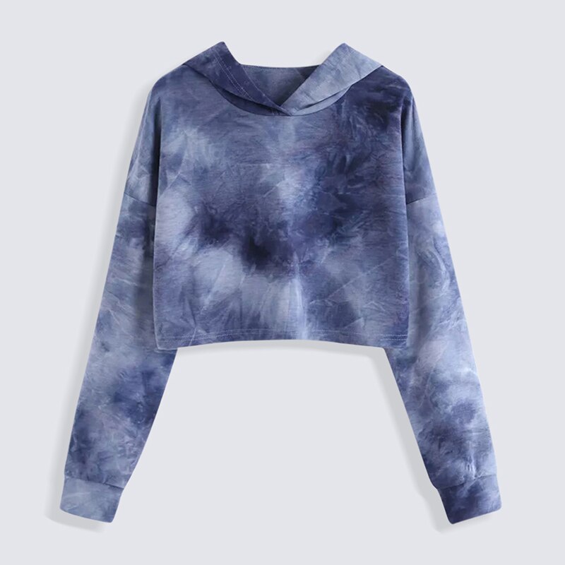 Mujeres Tie Dye sudaderas con capucha ropa Oversized estampado de manga larga con capucha Tops coreana suelta Pullover mujer Casual sudadera