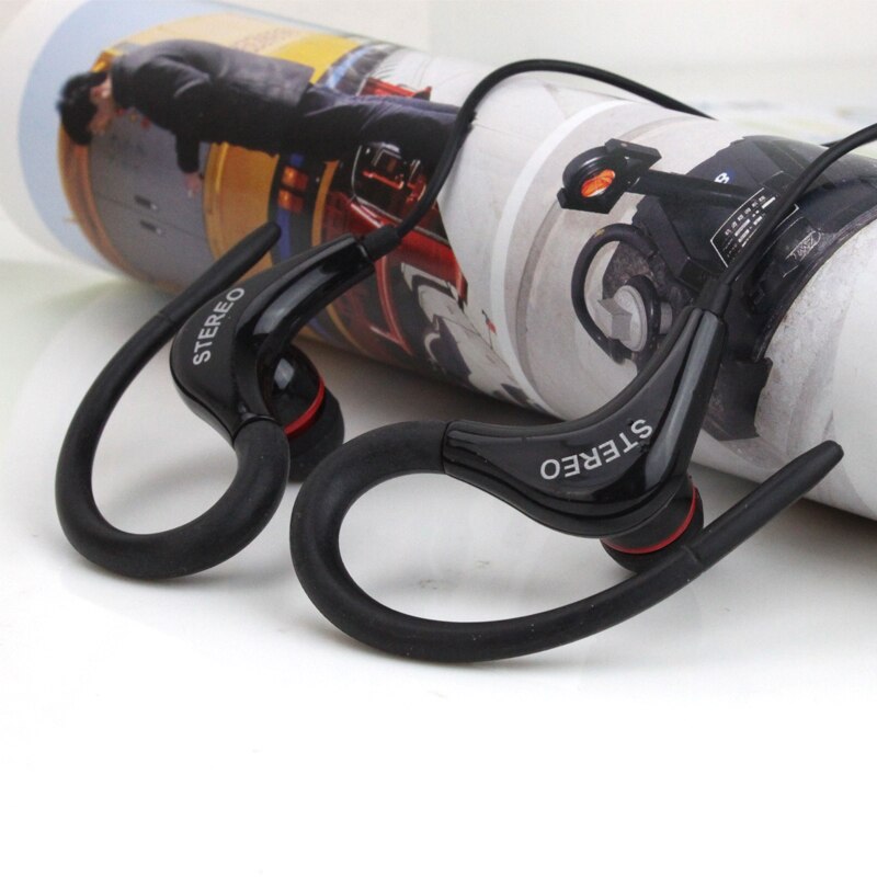 Oortelefoon stereo sport oortelefoon hoofdtelefoon handsfree oorhaak headset 3.5mm microfoon oordopjes voor alle telefoons