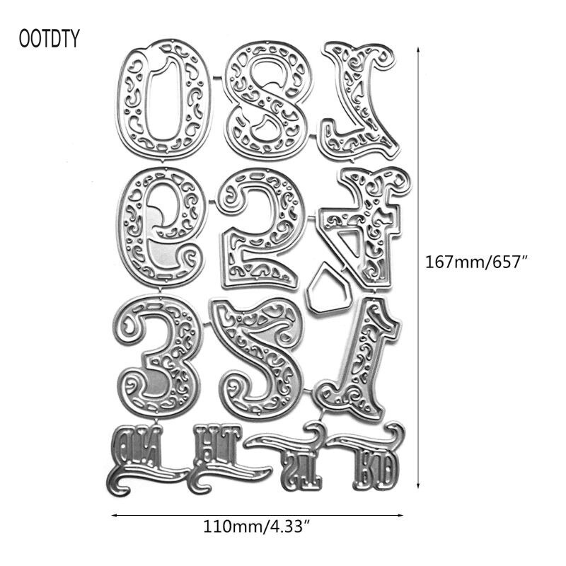 Carbon Steel Cartoon Math Numbers Cutting Die Embossing Stencil Template Mold DIY Paper Art Craft Scrapbook Bookmark Card Decor
